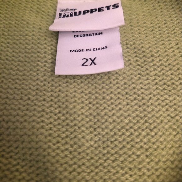 Vintage Disney's The Muppets Kermit the Frog Cardigan - Picture 2 of 12